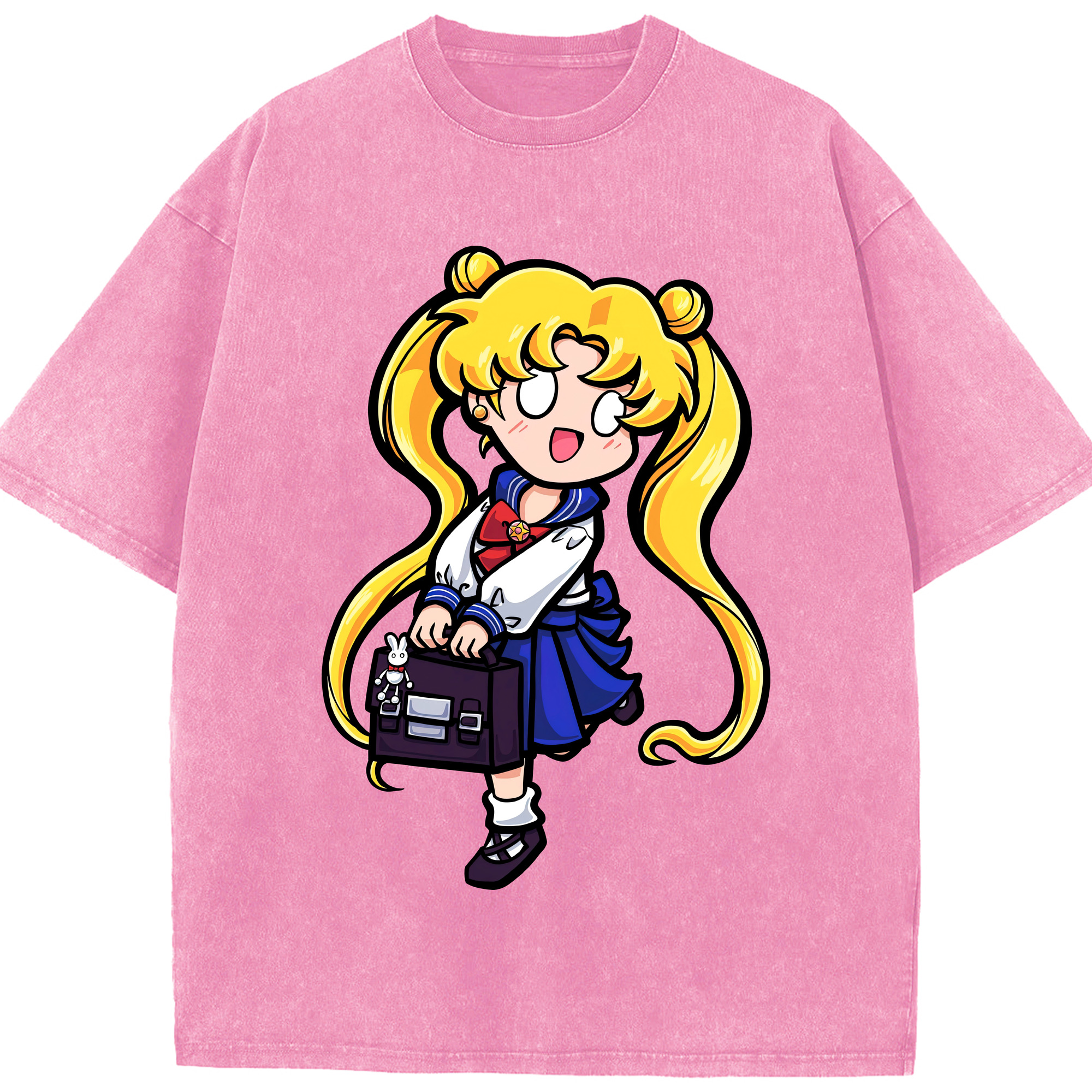（画像用） 美少女戦士セーラームーン 愛野 美奈子 あいの みなこ Sailor Moon Aino Minako 綿100% ヴィンテージ風 半袖Tシャツ（フロントプリント）